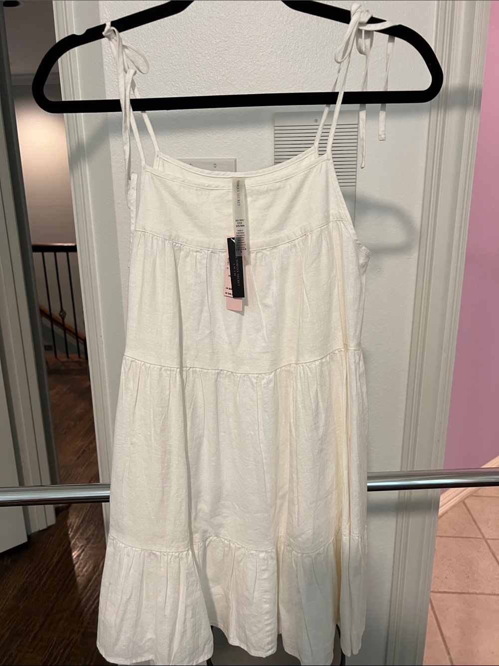 Victoria’s Secret size extra small White Tiered Tie-Strap Sundress